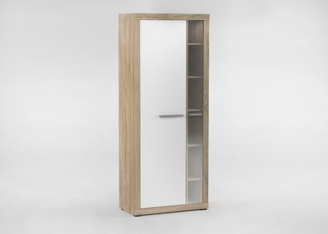 Vitrine Madryn 04, Farbe: Eiche Sonoma / Weiß