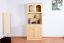 Regalschrank, Vitrine, 80 cm breit, Kiefer Holz-Massiv, Optik: Natur
