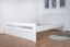 "Easy Premium Line" Doppelbett K8 in Überlänge 160 x 220 cm, Buche Vollholz massiv weiß lackiert
