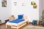 Kinderbett / Jugendbett Kiefer Vollholz massiv natur A14, inkl. Lattenrost - Abmessung 90 x 200 cm 
