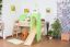 Hochbett für Kinder mit Rutsche und Turm - Buche natur Massivholz 90x200 cm