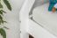 Etagenbett / Spielbett Lukas Buche massiv weiß lackiert mit schräger Leiter, inkl. Rollrost
