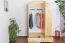 Echtholz-Kleiderschrank, Farbe: Natur 224x133x60 cm