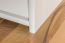 Schuhkipper Kiefer Holz massiv, Farbe: Weiß 80x72x40 cm, Schuhschrank Schuhkommode