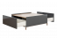 Couchtisch Vaitele 29, Farbe: Anthrazit Hochglanz / Walnuss - 90 x 90 x 37 cm (B x T x H)