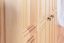 Massivholz-Kleiderschrank Kiefer Natur 224x95x60 cm