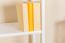 Standregal, 50 cm breit, Kiefer Holz-Massiv, Farbe: Weiß