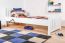 Kinderbett / Jugendbett Kiefer massiv Vollholz Weiß 66, inkl. Lattenrost - 80 x 200 cm (B x L)
