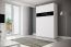 Schrankbett Namsan 03 vertikal, Farbe: Weiß matt / Schwarz glänzend - Liegefläche: 140 x 200 cm (B x L)