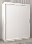 Schiebetürenschrank / Kleiderschrank Bisaurin 3A, Farbe: Weiß matt - Abmessungen: 200 x 150 x 62 cm ( H x B x T)
