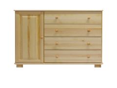 Kommode Kiefer massiv Vollholz natur 036 - Abmessung 78 x 118 x 47 cm (H x B x T)