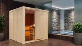 Sauna "Aleksi" SET mit Ofen 9 kW - 196 x 196 x 198 cm (B x T x H)