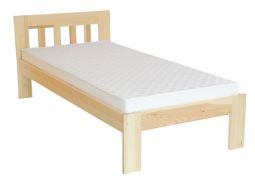 Einzelbett / Gästebett Kiefer massiv Vollholz natur 76, inkl. Lattenrost - 80 x 200 cm (B x L)