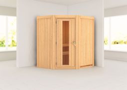 Sauna "Leevi" mit Energiespartür - Farbe: Natur - 170 x 151 x 198 cm (B x T x H)