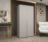 Drehtürenschrank mit Soft-Close-Funktion Eiger 10, Farbe: Kaschmir, 1 Meter breit, eine Kleiderstange, Kleiderschrank, Griffe: Kaschmir, ein Fach
