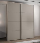 Kleiderschrank / Schiebetürenschrank | 245,5 x 190 x 64 cm | 2 Kleiderstangen | 2 Schiebetüren | Farbe: Kaschmir | 10 Einlegeböden | 11 Fächer |Soft-Close