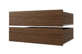 Schubladen für Kleiderschrank, 2er Set, Farbe: Walnuss - für Schränke mit der Breite 250 cm