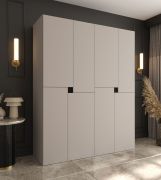 Kleiderschrank | Kaschmir | 8 Drehtüren | 6 Fächer | Soft-Close Funktion | 2 Kleiderstangen | hochwertig Verarbeitet | 160 x 52 x 203 cm | für Schlafzimmer