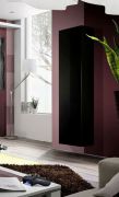 Eleganter Schrank Raudberg 12, Farbe: Schwarz - Abmessungen: 170 x 40 x 29 cm (H x B x T), mit vier Fächern