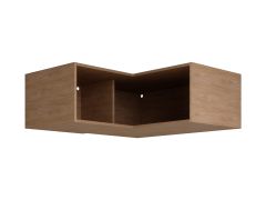 Aufsatz für Eckkleiderschrank | Farbe: Eiche Puccini | links Eckrahmen | Maße: 108,5 x 55 x 38,5 cm