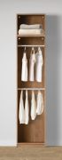 Offener Kleiderschrank | 2 Kleiderstangen | Farbe: Eiche Puccini | Regal | 51,5 x 55 x 234 cm | für Ankleidezimmer | 1 Fach | langlebiges Material | kompakter Stil