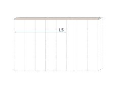 Oberer LED-Rahmen für Drehtürenschrank / Kleiderschrank Neiafu und Anbaumodule, Farbe: Kaschmir, Breite: 227 cm