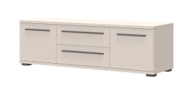 Modernes TV-Möbel / TV-Schrank mit zwei Türen Neiafu 115, zwei Schubladen, Soft-Close-Funktion, sehr stabil, Maße: 46 x 150 x 46 cm, für Wohnzimmer
