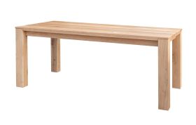 Großer Esstisch Triouzoune 01, aus massiven Eichenholz, vier Standbeine, geölte Oberfläche, Maße: 75 x 200 x 100 cm, minimalistisch und zeitlos