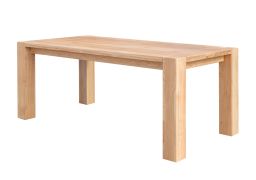 Tisch aus massiven Eichenholz Gijou 01, vier Standbeine, geölte Oberfläche, Tischplatte 4 cm dick, Maße: 75 x 200 x 100 cm, einzigartiger Look
