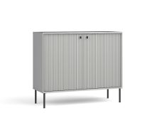 Kommode Alonnisos 09, zwei Türen, Farbe: Grau, Soft-Close-Funktion, zwei Fächer, gut kombinierbar, Maße: 89 x 105,5 x 41 cm, für Wohnzimmer