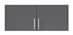 Schrankaufsatz Hannut 45, Farbe: Anthrazit - Abmessungen: 40 x 100 x 56 cm (H x B x T)