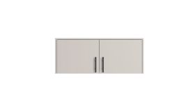Schrankaufsatz Hannut 03, zwei Türen, Farbe: Kaschmir, ein Fach, Maße: 40 x 100 x 56 cm