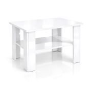 Couchtisch Polon 2 | Farbe: Nimfea alba Hochglanz | robust & pflegeleicht | 60 x 60 x 50 cm | große zusätzliche Ablage | Sofatisch | UV-Lackiert