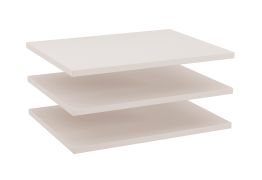 Einlegeboden für Schränke, 3er Set, Farbe: Kaschmir - Abmessungen: 66,8 x 37,8 x 1,6 cm