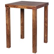 Handgefertigter Stehtisch Apolo 191, Farbe: Sheesham - Abmessungen: 80 x 80 cm (B x T), aus Sheesham Massivholz