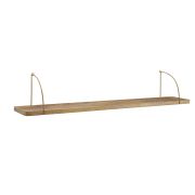 Wandregal aus Mango Massivholz, Farbe: Mango - Abmessungen: 25 x 100 x 22 cm (H x B x T)