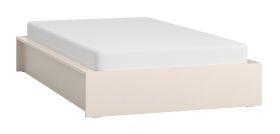 Einzelbett / Jugendbett | Farbe: Beige | ohne Kopfteil | für Erholsamen Schlaf | Liegefläche: 120 x 200 cm | inkl. Hublift Lattenrost | für Gästezimmer