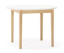 Esstisch ausziehbar | Farbe: helle Eiche | Rund | ausziehbar bis 140 cm | Durchmesser: 100 cm | Holzrahmen | geeignet für kleine Küchen oder Esszimmer