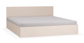 Doppelbett | 180 x 200 cm | inkl. Lift up Lattenrost | Farbe: Beige | unkonventionelle Form | Bettkasten für Bettwäsche | für Schlafzimmer
