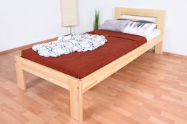 Einzelbett / Gästebett Kiefer massiv Vollholz natur 74, inkl. Lattenrost - 90 x 200 cm