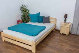 Kinderbett / Jugendbett Kiefer Vollholz massiv natur A7, inkl. Lattenrost - Abmessungen: 140 x 200 cm