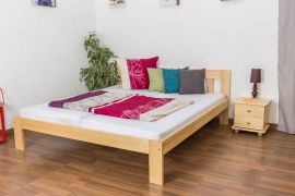 Jugendbett Kiefer massiv Vollholz natur 75, inkl. Lattenrost - Abmessung 180 x 200 cm