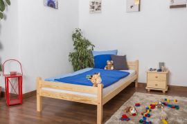 Kinderbett / Jugendbett Kiefer massiv Vollholz natur 97, inkl. Lattenrost - Abmessung 90 x 200 cm