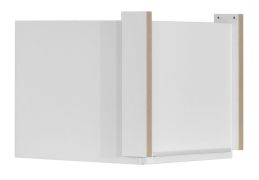 Aufsatz für Drehtürenschrank / Kleiderschrank Cerdanyola, eintürig, Farbe: Eiche / Weiß - Abmessungen: 45 x 53 x 56 cm (H x B x T)