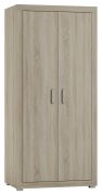 Drehtürenschrank / Kleiderschrank Lorengau 33, Farbe: Sonoma Eiche - Abmessungen: 202 x 92 x 58 cm (H x B x T)