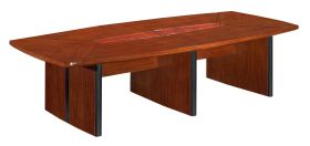 Konferenztisch Premium , Farbe: rote Walnuss - 76 x 300 x 140 cm (H x B x T)