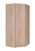 Drehtürenschrank / Eckkleiderschrank Festos 01, Farbe: Eiche - Abmessungen: 212 x 94 x 94 cm (H x B x T)