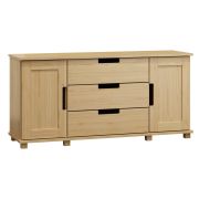 Kommode Kiefer massiv Vollholz natur 004 - Abmessung 80 x 160 x 42 cm (H x B x T)