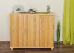 Kommode Kiefer massiv Vollholz natur Columba 17 - Abmessung: 101 x 121 x 50 cm (H x B x T)