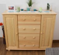 Kommode Kiefer massiv Vollholz natur 042 - Abmessung 100 x 118 x 42 cm (H x B x T)